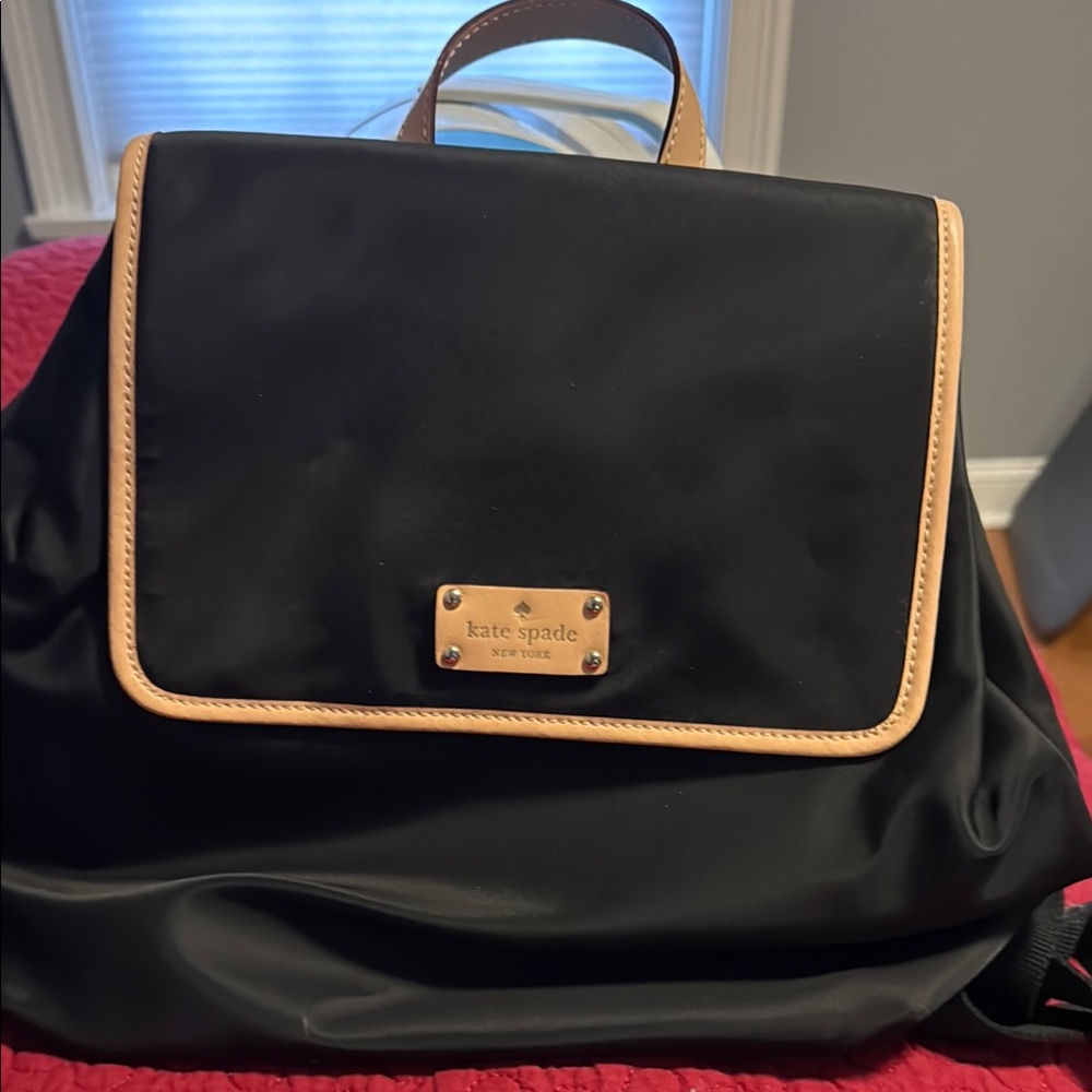 Kate Spade Black and Tan Backpack